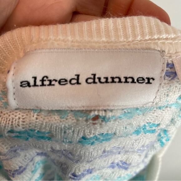Vintage 90s Alfred Dunner pastel patterns short sleeve grandma sweater - Picture 5 of 6